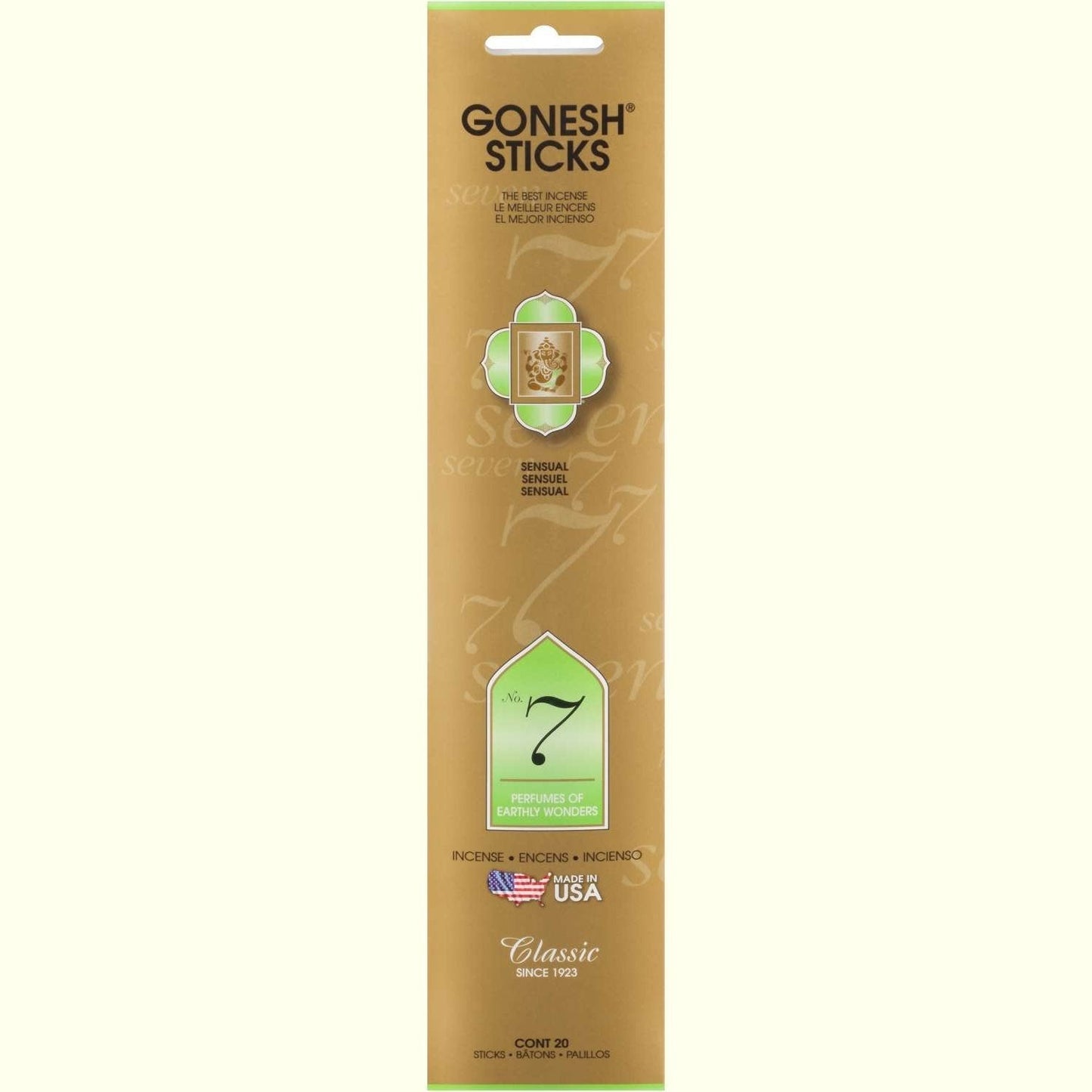 Gonesh Stick Classic 7 Earthly Wonders 20 Piece